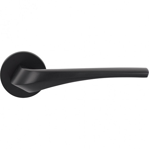 Ручки на розеті COMIT Sky тонка розета матовий чорний - Фото №2