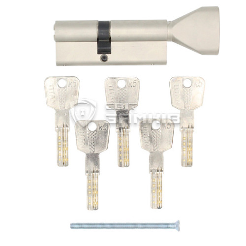 Циліндр TITAN K5 95T (35*60T) нікель сатин - Фото №4