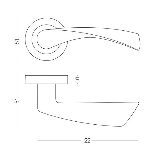 Ручки на розетте MVM A-1205 (T2-E3) MC матовый хром - Фото №4