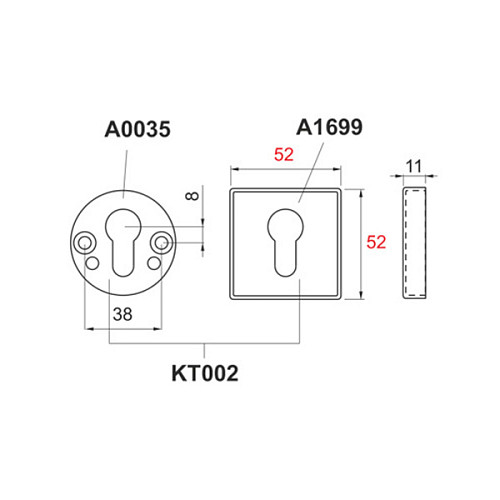 Декоративна накладка DISEC KT002 фарба чорна - Фото №4