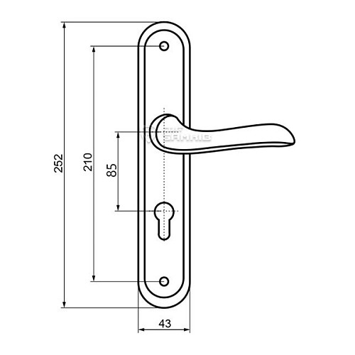 Ручки на планке OZCANLAR Selin Yale 85 никель сатин - Фото №2