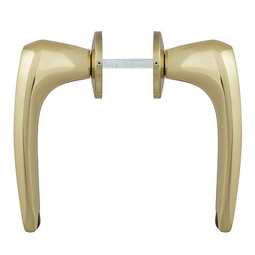 Ручки на розетте ABLOY Duetto 8/002 латунь полированная - Фото №2