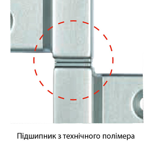 Петля ALDEGHI LUIGI 143NO032Q 84*32 мм NO черный - Фото №4