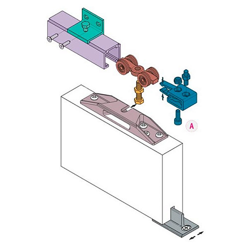 Розсувна система KOBLENZ 0500 довжина 2 м на 1 полотно до 80 кг - Фото №4