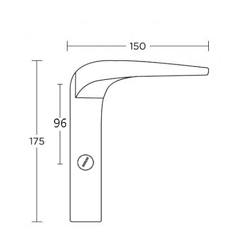 Ручки на планці CONVEX 2055-96 WC хром - Фото №2