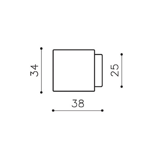 Стопор напольный OLIVARI Cubo NP черный матовый - Фото №2