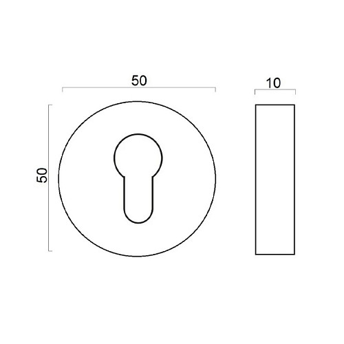 Накладки на серцевину FORME Fixa Round C02 хром матовий - Фото №3