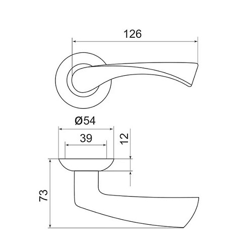 Ручки на розеті ARMADILLO Corona (BK6-1-ET-1) SN/CP матовий нікель/хром - Фото №3