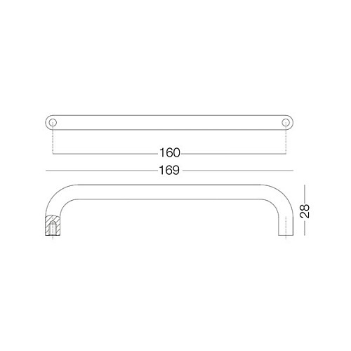 Ручка для мебели MVM SS-1021 160 мм SS нержавеющая сталь - Фото №3
