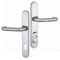 Ручки на планке с протектором ROSTEX Bravo RX-40 92мм (76-85мм) нержавеющая сталь матовая