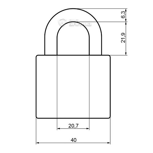 Замок навесной HORST HR-B1-40E (3 ключа) - Фото №3
