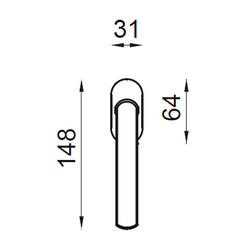 Ручка віконна DND by MARTINELLI Luce матова бронза - Фото №2