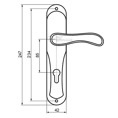 Ручки на планке OZCANLAR Star Yale 85 никель сатин - Фото №2