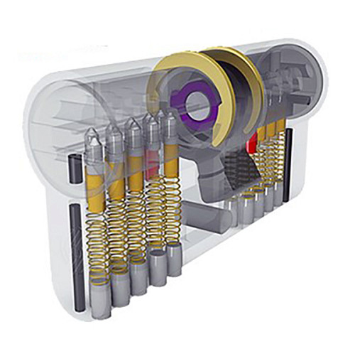 Циліндр SECUREMME K2 90 (45*45) матовий хром - Фото №6