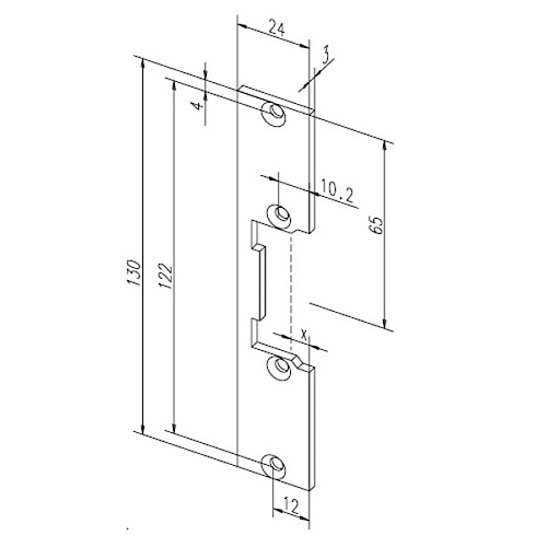 Зворотня планка EFF EFF 096 KL нержавіюча сталь - Фото №3