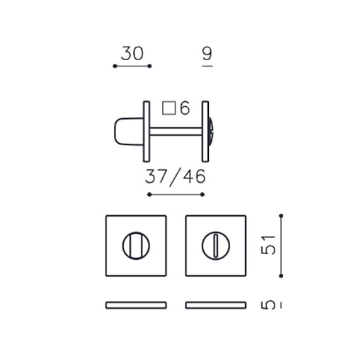 Вороток OLIVARI Verona QB CO хром матовый - Фото №2