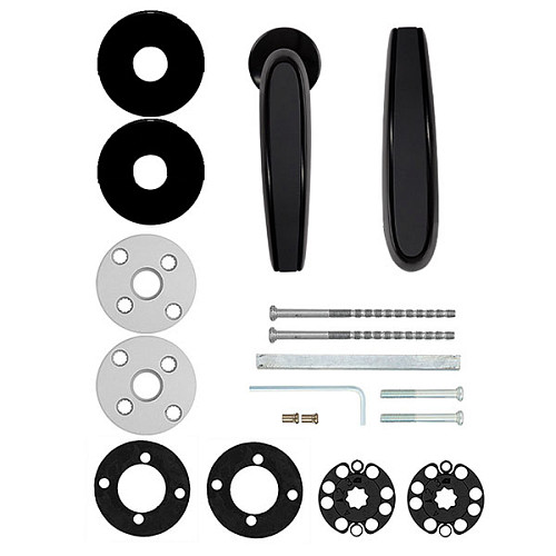 Ручки на розетте ABLOY Duetto 8/002 черная краска - Фото №5