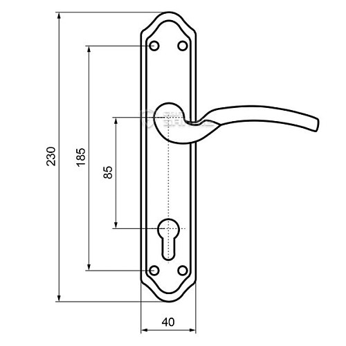 Ручки на планке Perge YALE 85 сатин/золото - Фото №4