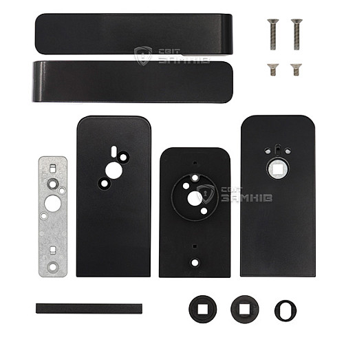 Ручка-заскочка WALA H4S32/SM1OM2 для скляних дверей магнітна матовий чорний - Фото №5