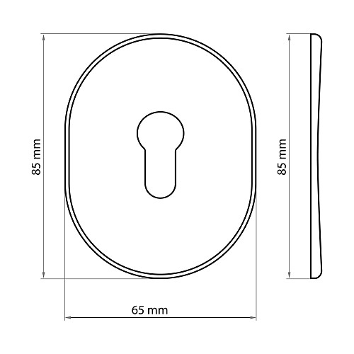 Декоративна накладка DISEC KT3561 нержавіюча сталь матова - Фото №4