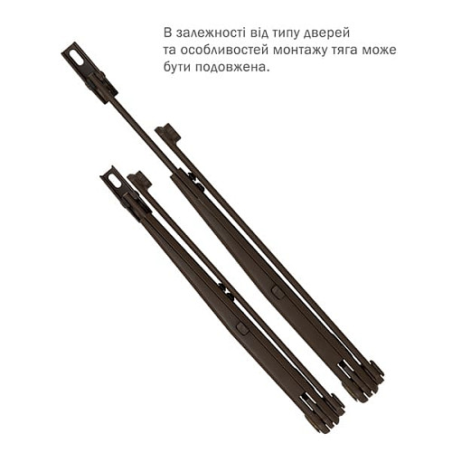 Тяга ABLOY DC191 стандартна з фіксацією Коричневий - Фото №4