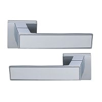 Ручки на розетте GENRICH R77.225 WH/CP белый матовый/хром