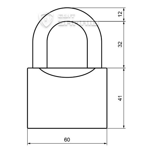 Замок навісний GERDA KSWS 60 (3 ключа) - Фото №4