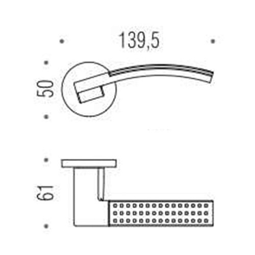 Ручки на розеті COLOMBO Trama LC81 (FF19BZG-FF13) матовий хром/хром - Фото №3