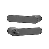 Ручки на розетте APRILE Guava RTH (под вставку) с воротком черный матовый левые