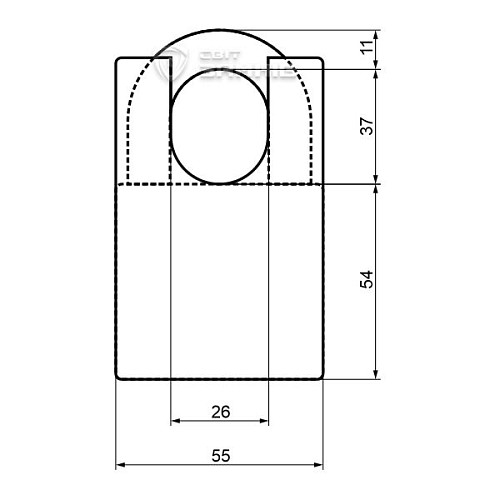 Замок навесной ABUS Rock-83CS/55 Bravus-4000 (3 ключа) - Фото №3