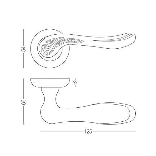Ручки на розеті MVM/Linde A-2011 (T3-E9) MACC матова бронза - Фото №3