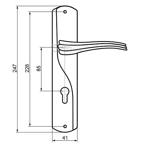 Ручки на планці OZCANLAR Florida Yale 85 матова бронза - Фото №4