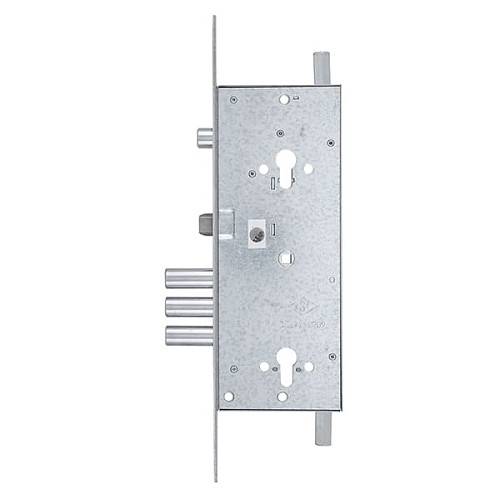 Механизм замка MUL-T-LOCK 415G двухсистемный (BS63 * 85мм) хром полированный без об.планки - Фото №2