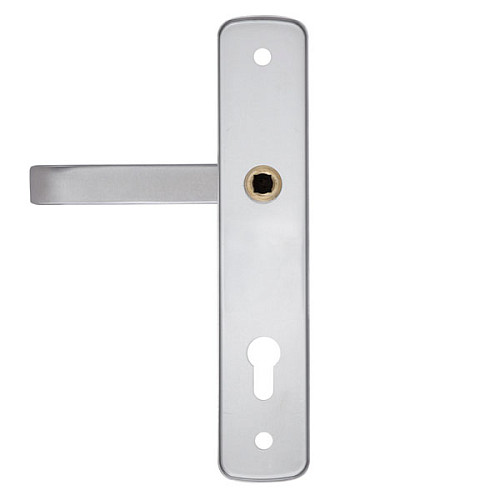 Ручки на планке с протектором ROSTEX Astra R 85мм (38-55мм) фиксированная-нажимная сталь матовая - Фото №2