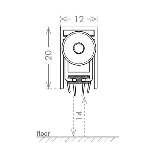 Порог выдвижной CCE Trend seal С 930 мм