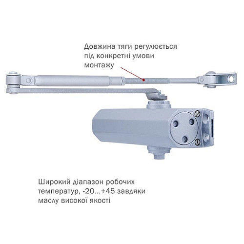 Доводчик RYOBI D-1504 STD до 80кг FIRE Серый - Фото №5