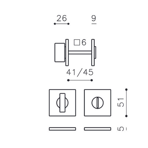 Вороток OLIVARI Space QB CO хром матовый - Фото №2