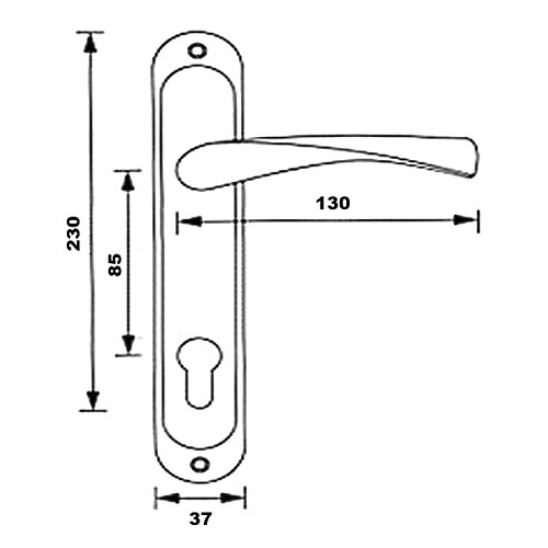 Ручки на планці KEDR 85.1313-AL S сатин - Фото №2