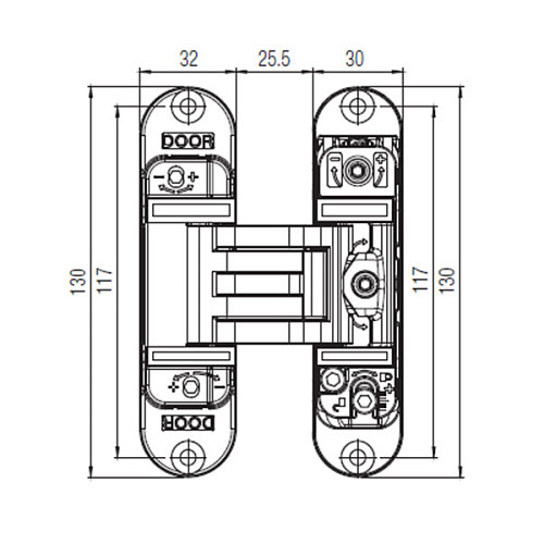 Петля KOBLENZ Kubica K6300 матовый хром - Фото №4