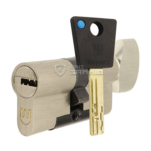 Цилиндр SHERLOCK HK ABC 80T (40*40T) никель сатин - Фото №1