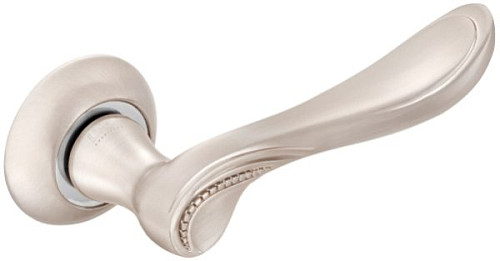 Ручки на розеті MVM/Linde A-2009 (T3-E9) SN/CP матовий нікель/полірований хром - Фото №2