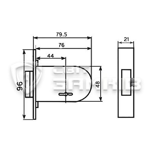 Механізм замка BRUNO 157F (BS45мм) - Фото №5