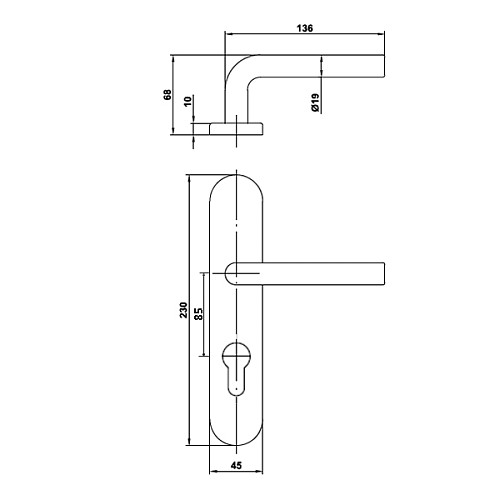Ручки на планке AMIG мод.4РXВ85 нержавеющая сталь - Фото №3