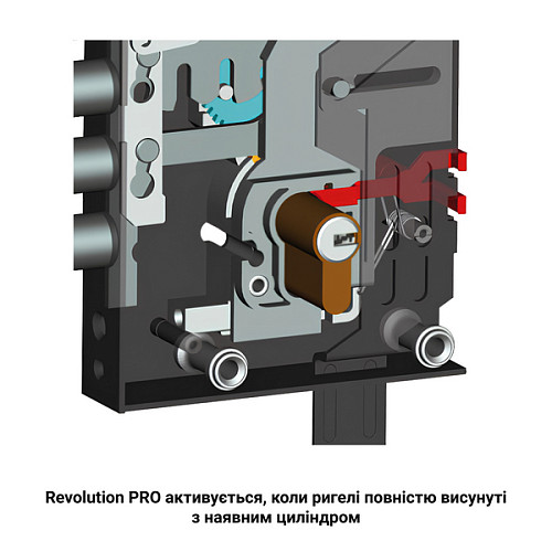 Механізм замка CISA 56785 двосистемний Revolution Pro (BS67,5*85мм) взаємозалежний з блокуванням - Фото №6