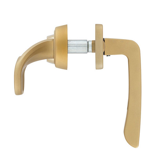 Ручки на планці з протектором ROSTEX Astra R 72мм (38-55мм) фіксована-натискна титан PVD сатин - Фото №4