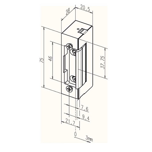 Електрозащіпка EFF EFF SPE71 A71 НЗ (без живлення замкнена) із захисним діодом - Фото №7