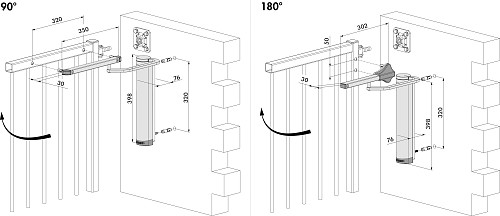 Доводчик для калитки LOCINOX Verticlose-2-wall с установкой на стену серый - Фото №5