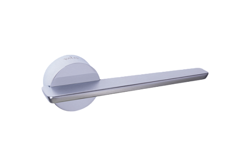 Ручки на розетте YALIS 229 (BJ74-ES74) PC/SW полированный хром/белый - Фото №2