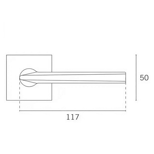 Ручки на розеті APRILE AT Primula Q 7S тонка розета сатин хром - Фото №2