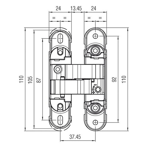 Петля KOBLENZ Kombi-3 K1019 BI DXSX белый - Фото №2